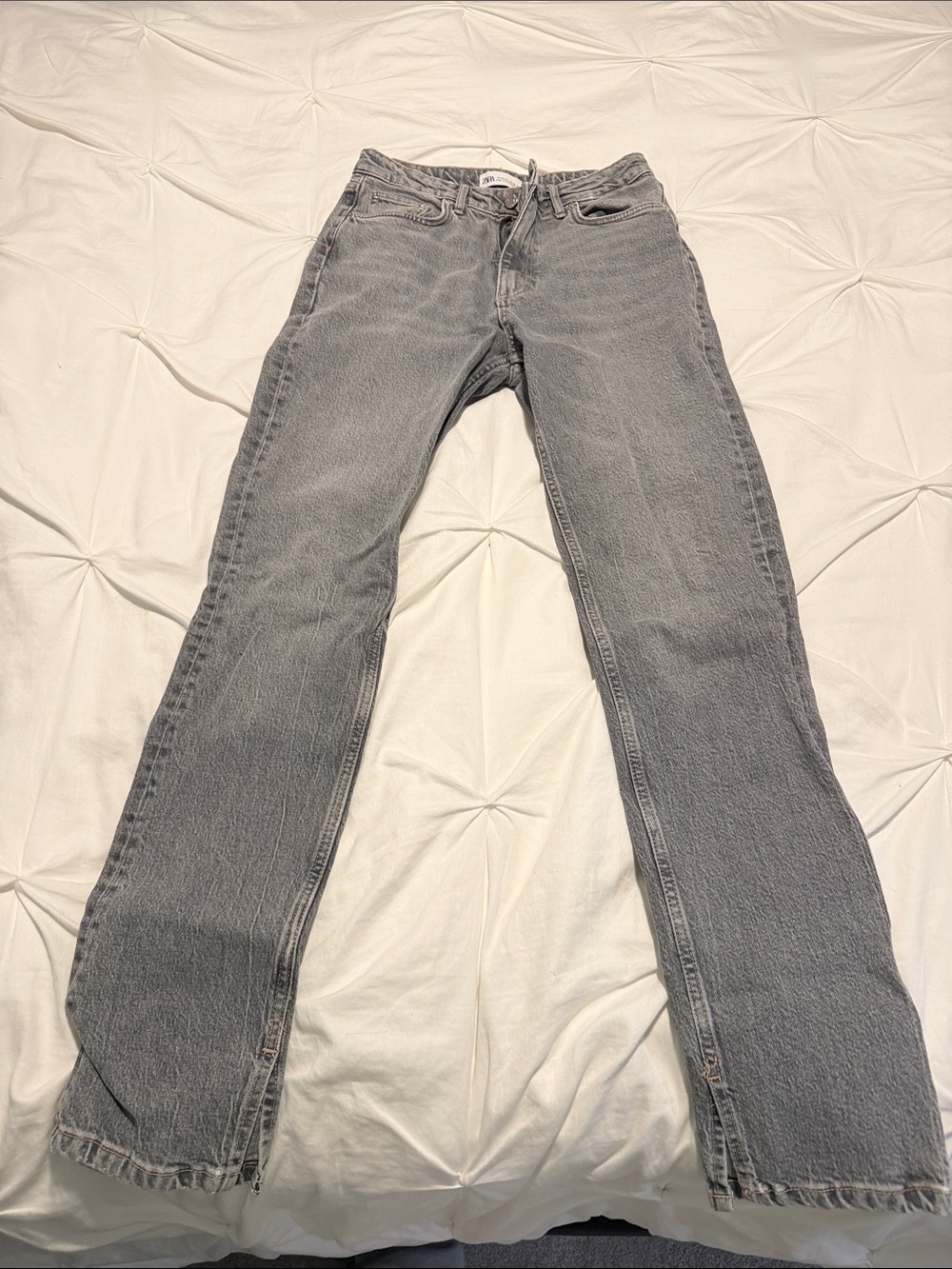 Gray Women's Straight-Leg Jeans
